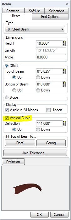 Curved Beam Control