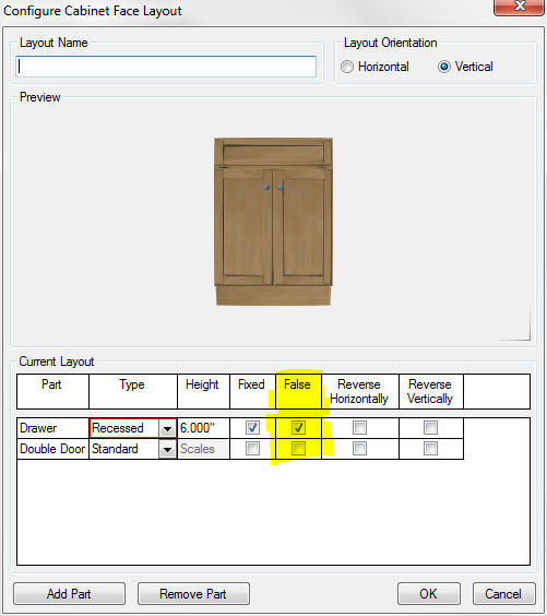 False Front Cabinets