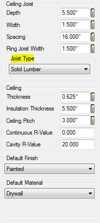 Ceiling Joist Type default