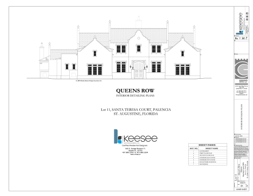 Queens Row Architectural Plans