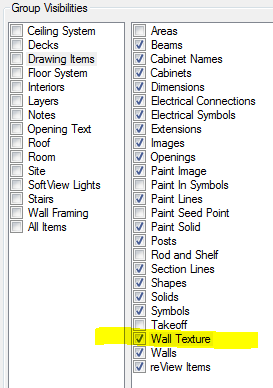 Wall Texture Visibility
